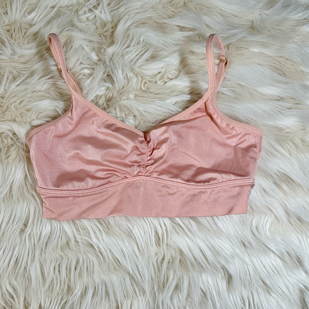 PINK Victoria's Secret Blush Pink Seam Ruched Bralette
